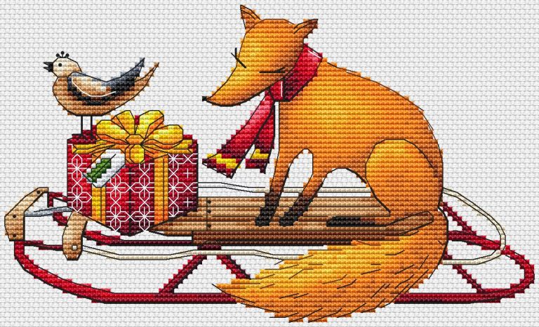 Fox and Bird on a Sledge